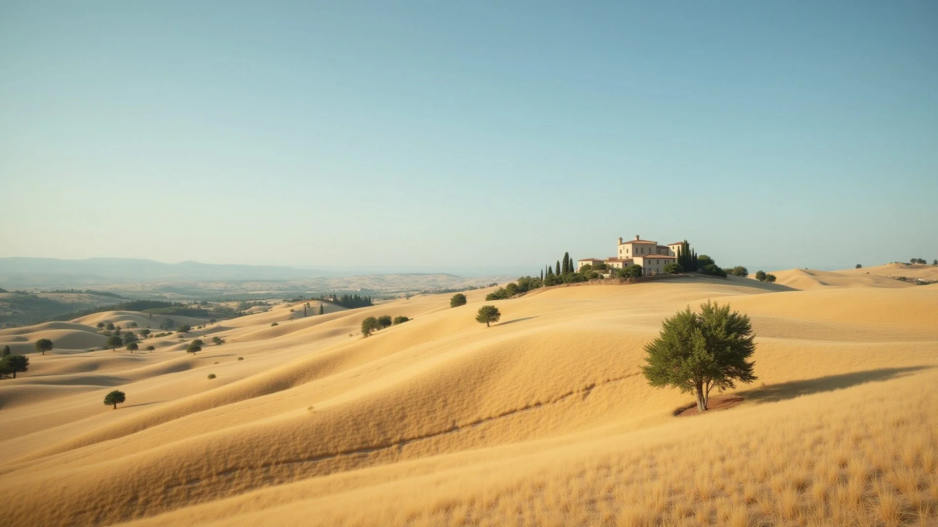 Fons en Shauny wandelen door de gouden zandduinen van Toscane.